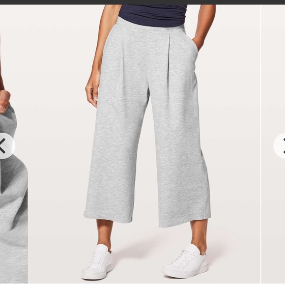 lululemon athletica Pants - Lululemon Can You Feel The Pleat Crop *21" Heathered Grey